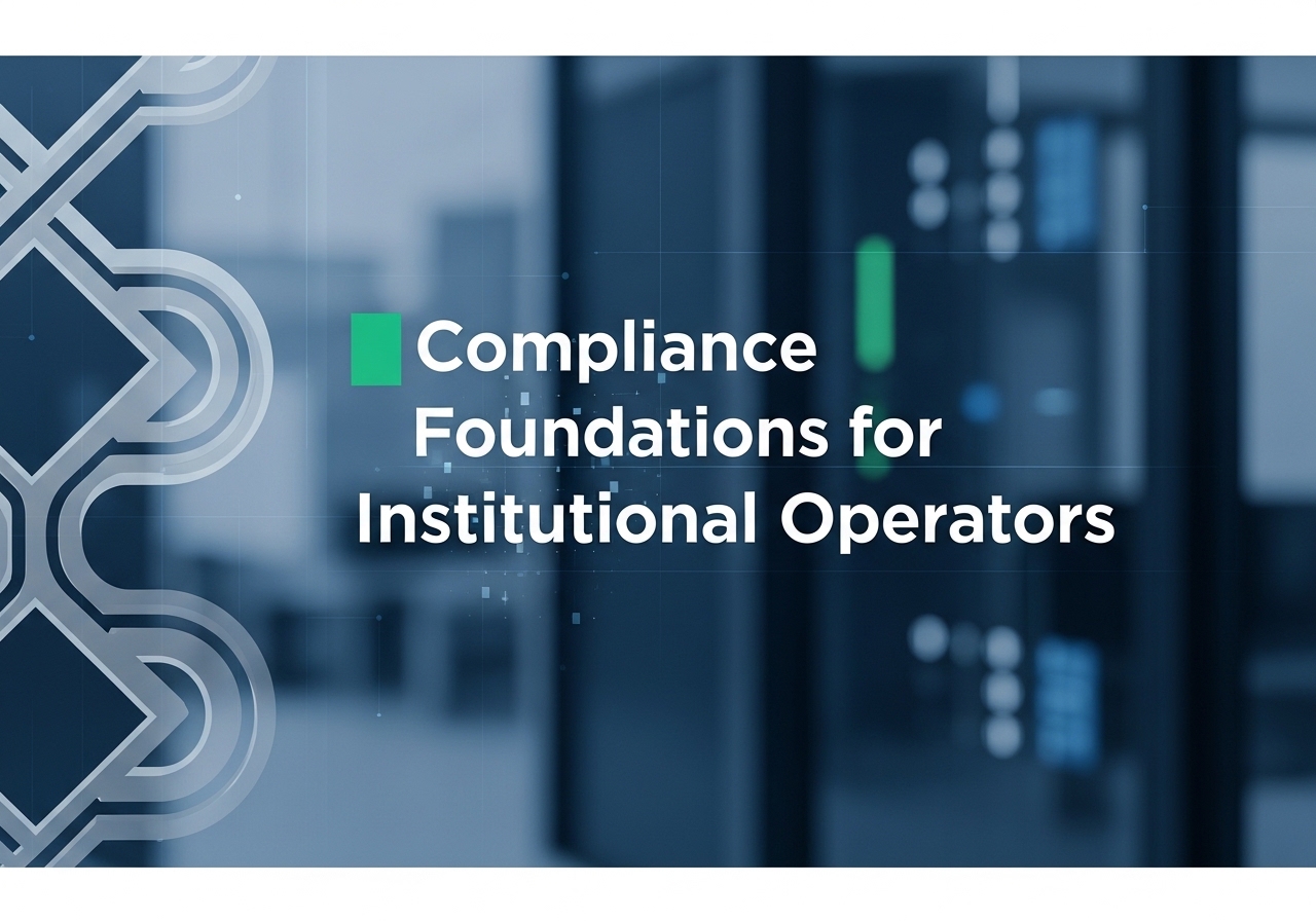 Compliance Foundations for Institutional Operators. 